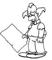 coloriage simpson le clown